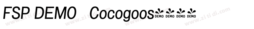FSP DEMO   Cocogoos字体转换